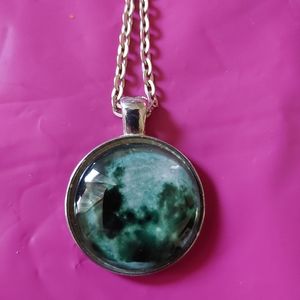 Handmade Necklace moon pendant